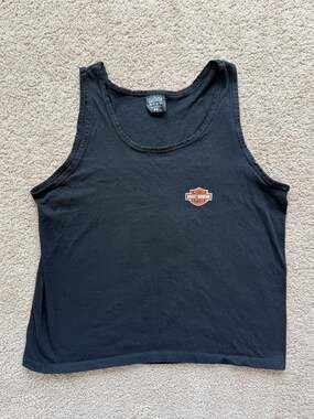 Vintage Harley-Davidson Cancun Mexico Black Tank Top Size Medium